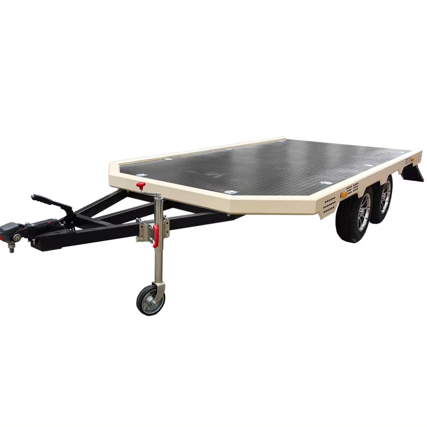 OEM ODM1500KG heavy duty ATV UTV trailer mechanical braked flatbed trailer