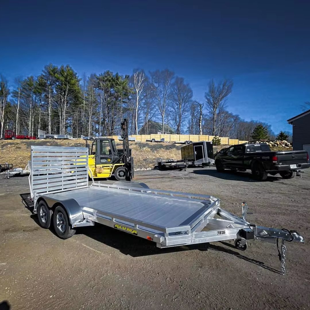 2024 New Design atv utility trailer car trailer 750kg aluminum tilt car trailer