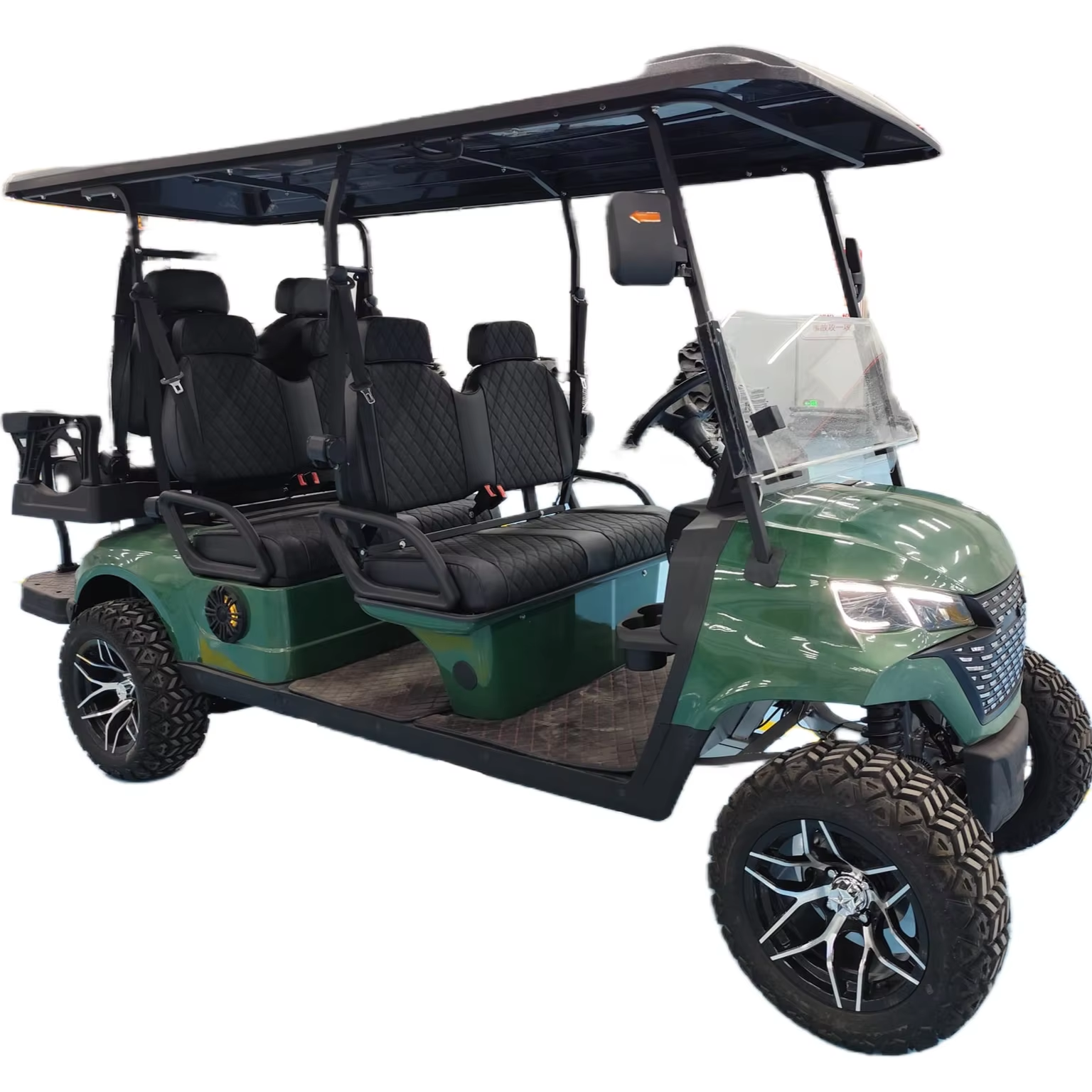 White Golf Cart Club Car 4+2 Seats Sightseeing Vehicle Brand New Golf Car