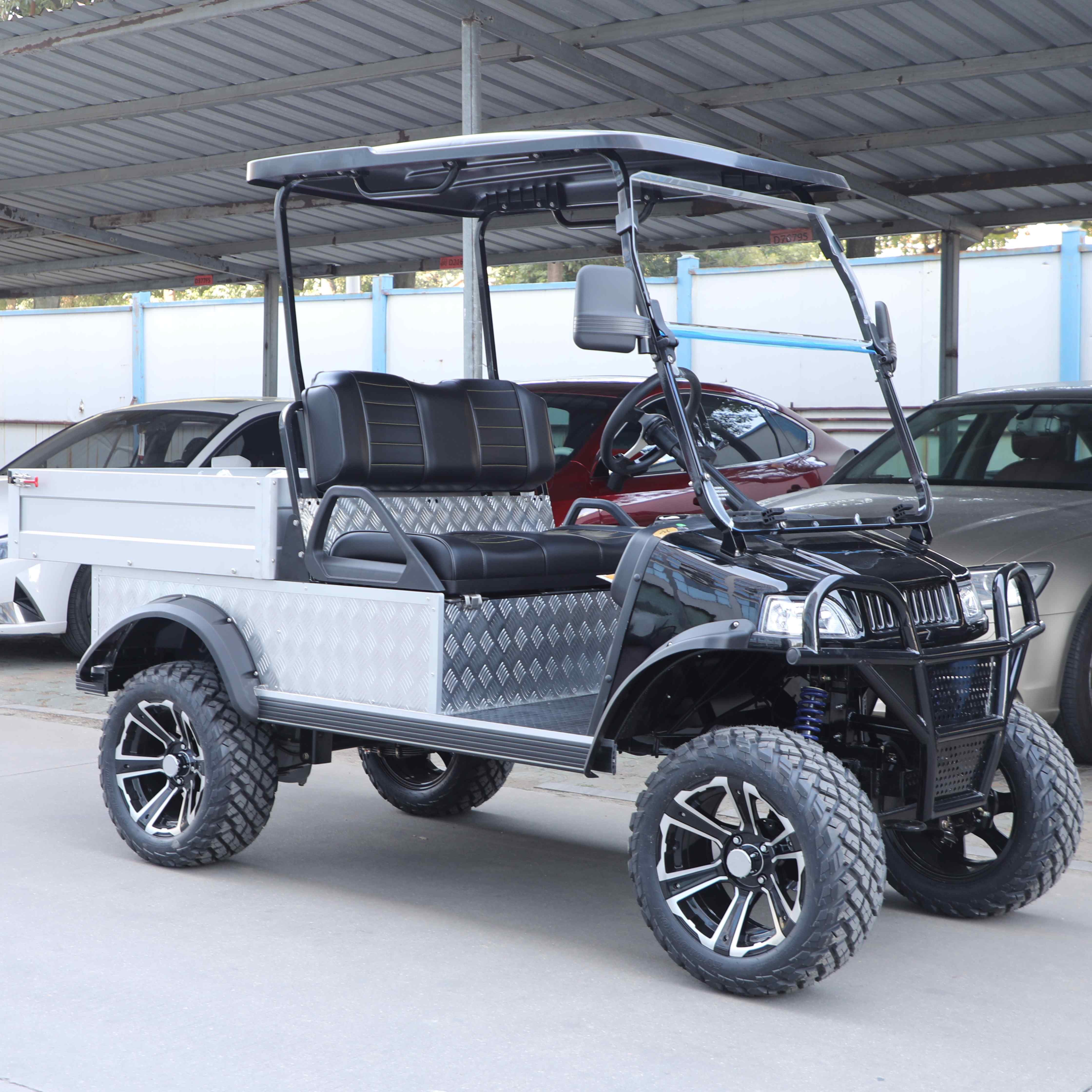 New Energy HDK Off Road Buggy Utility Vehicle 2 Seats Truck Lithium Battery Jeep Scooter Electric Cart Cargo Box UTV 48V