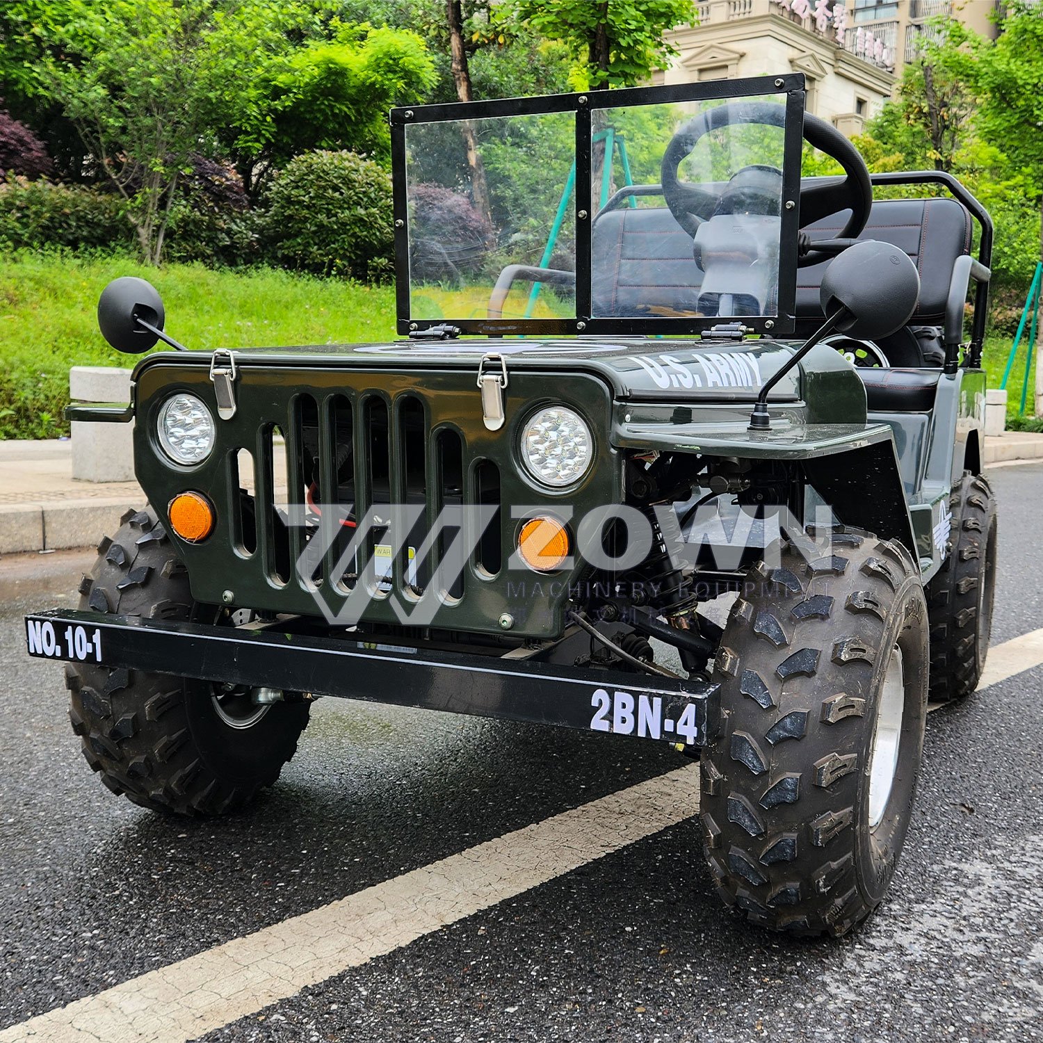 110/125/150cc Mini Kids Willys Jeep with 2 Seats for Adults Off road buggy Atv/utv