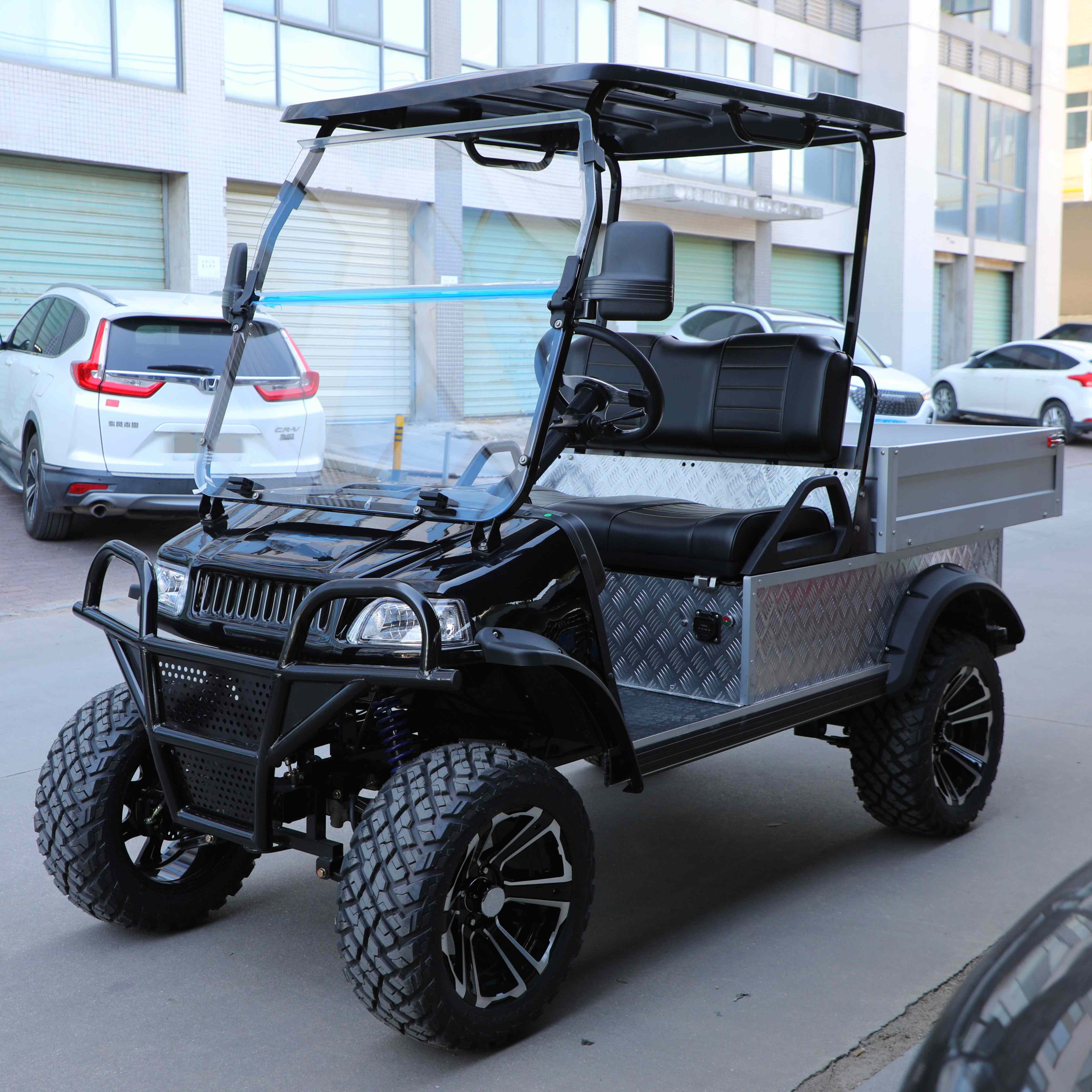 HDK Evolution Lithium 48V Buggy Trolley Utility Vehicle with Cargo Box 4x4 Mini Truck For Sale High Speed Electric Golf Cart
