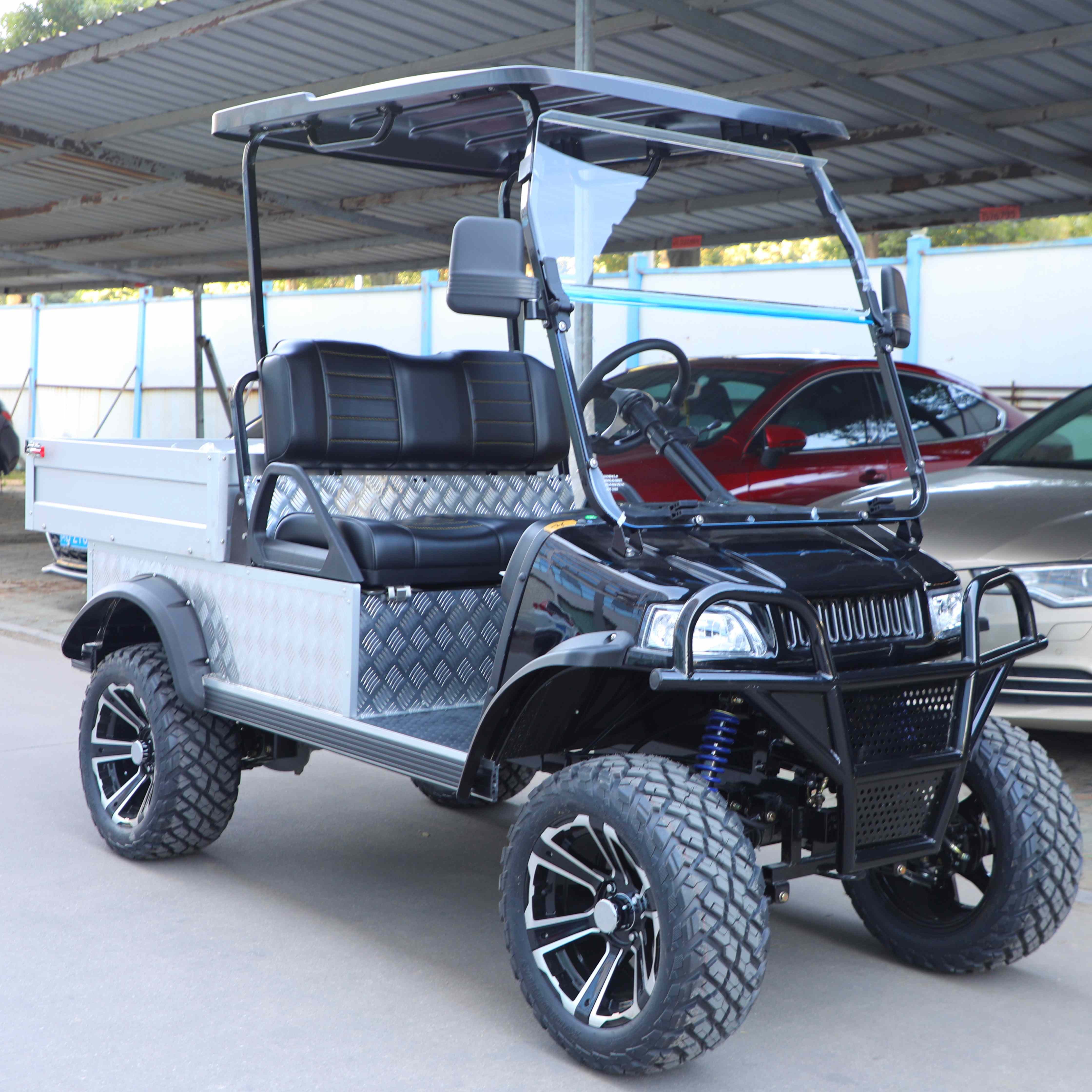 HDK Evolution Lithium 48V Buggy Trolley Utility Vehicle with Cargo Box 4x4 Mini Truck For Sale High Speed Electric Golf Cart