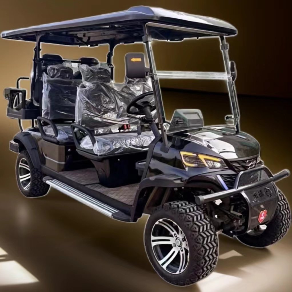 2024 New Modle Style for Exclusive Right Factory 6(4+2) Seat Lithium Club Car Off Road Custom Electric Golf Cart