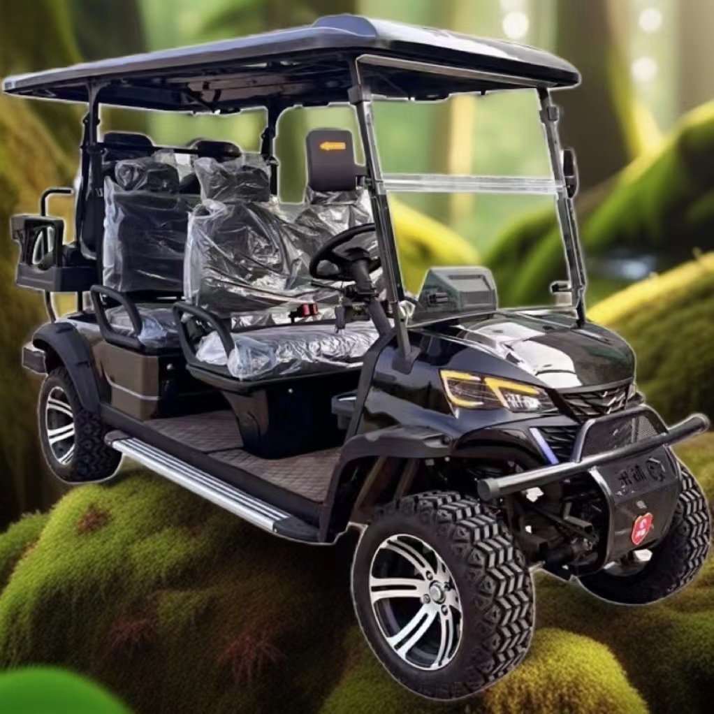 2024 New Modle Style for Exclusive Right Factory 6(4+2) Seat Lithium Club Car Off Road Custom Electric Golf Cart