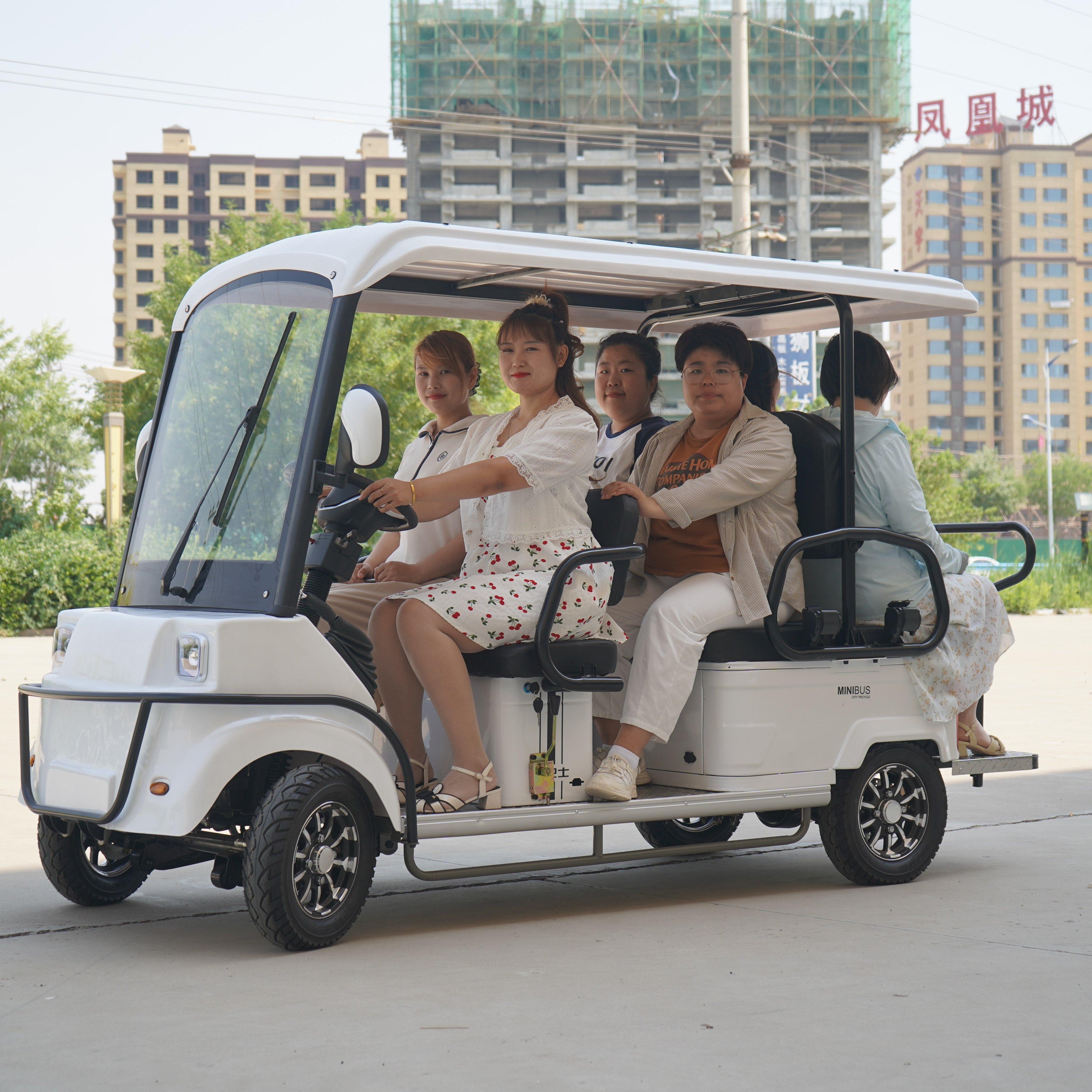 2024 Quality Electric Golf Utility Vehicle Buggy Off-road Paddle Tires Grip Weather-resistant Golf Cart Sightseeing