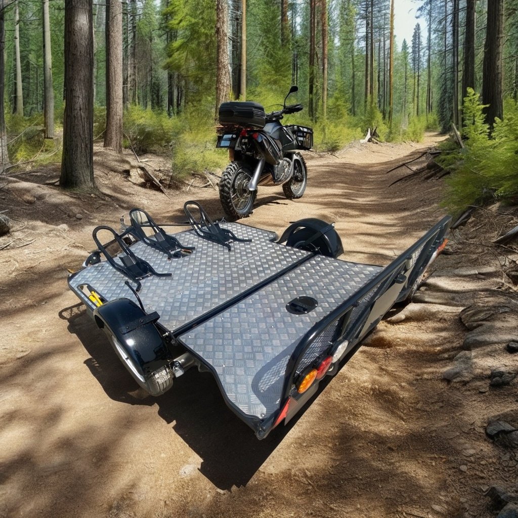 Small Motorcycle and ATV Trailer for Campers