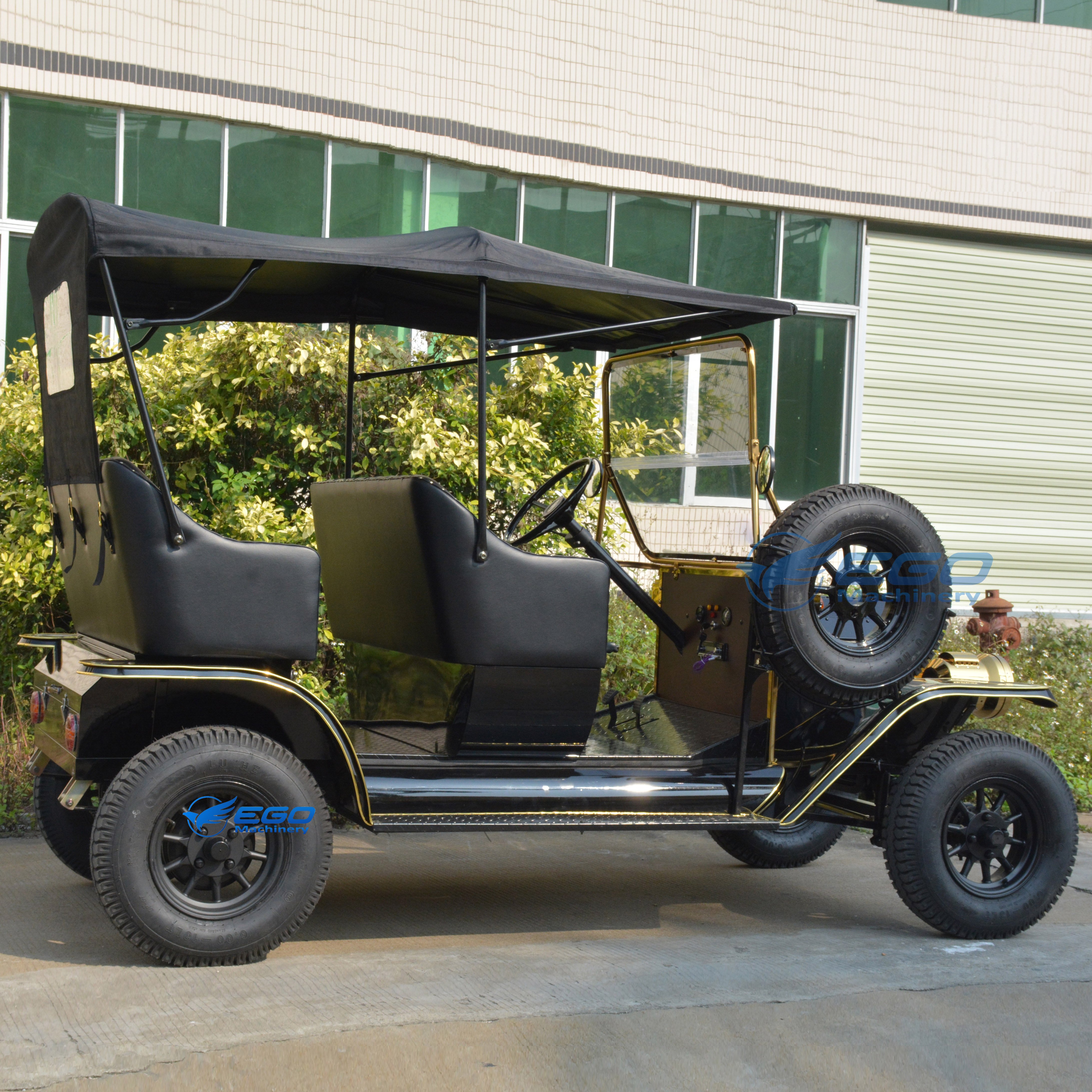 Electric Classic Cars Original Street Legal Black Sightseeing Wedding Classic Cars 2024 China High Quality Custom Retro