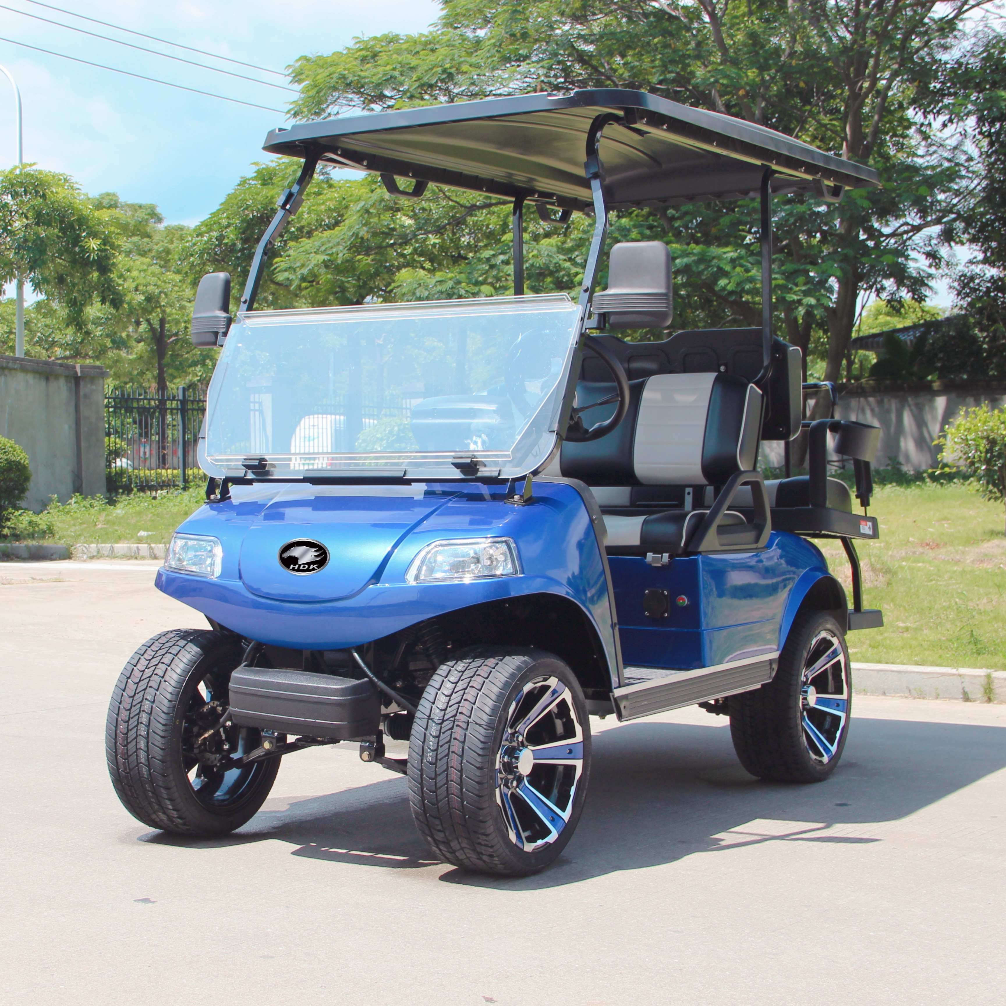 HDK Luxury 4 seats New Electric 48V EEC LSVs Off-road Low Speed Vehicle Cheap 4 Seater CE Car Price Electric Golf Cart
