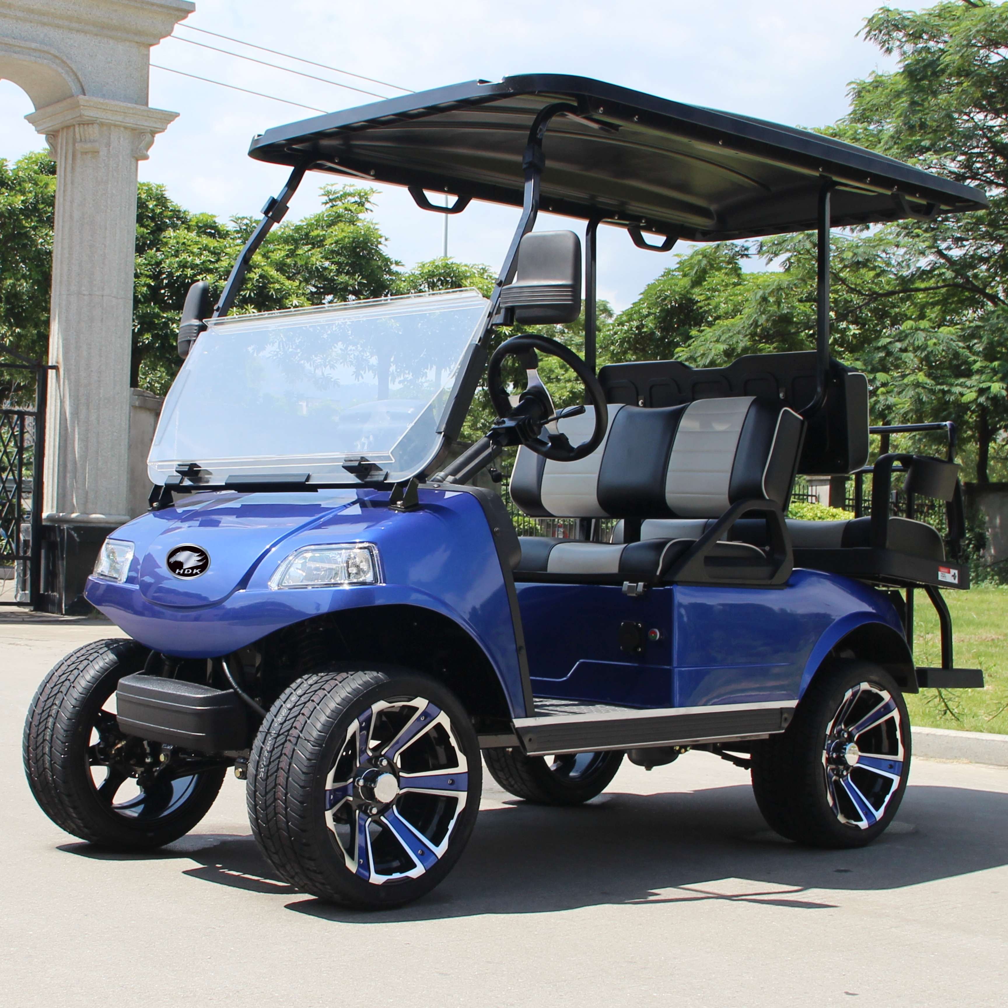 HDK Luxury 4 seats New Electric 48V EEC LSVs Off-road Low Speed Vehicle Cheap 4 Seater CE Car Price Electric Golf Cart
