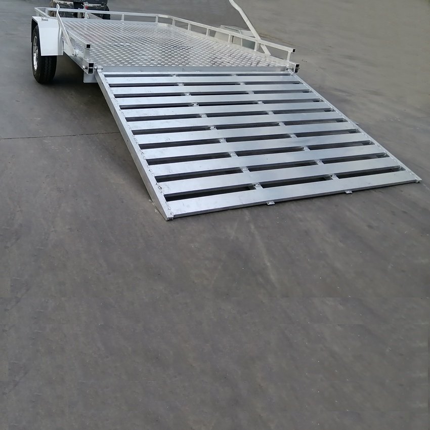 Factory Supply Customized Market Type Hot Galvanized Flat Bed Trailers with Boxes for Excavator , digger , motorbike and ATV