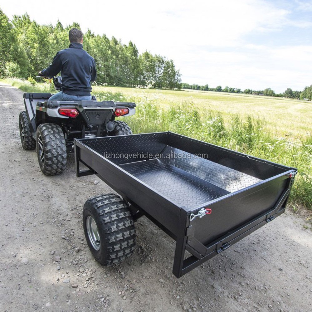 mini log trailer with crane,off road atv trailer,quad bike towable forest log trailer with crane