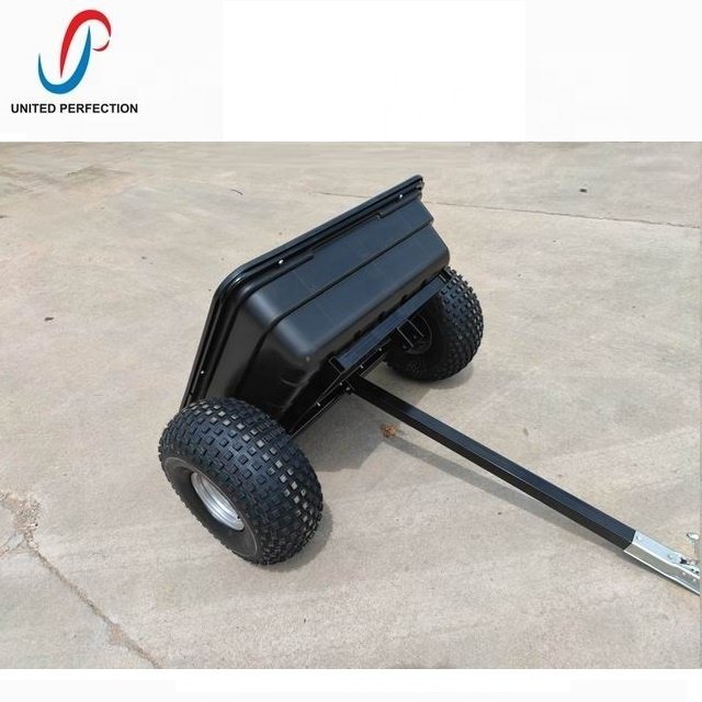 SEP EXPO 2021 Promotional 300L 10 Cuft atv tow behind trailer tractor trailer 2 WHEEL DUMP TRAILER with heavy load