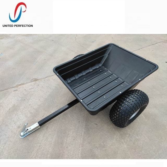 SEP EXPO 2021 Promotional 300L 10 Cuft atv tow behind trailer tractor trailer 2 WHEEL DUMP TRAILER with heavy load
