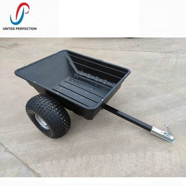SEP EXPO 2021 Promotional 300L 10 Cuft atv tow behind trailer tractor trailer 2 WHEEL DUMP TRAILER with heavy load