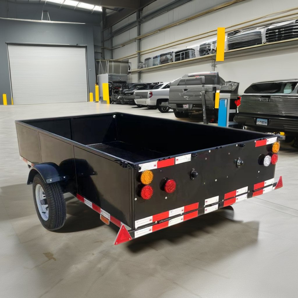 9X5 box trailer, galvanized box truck cage&stock trailer