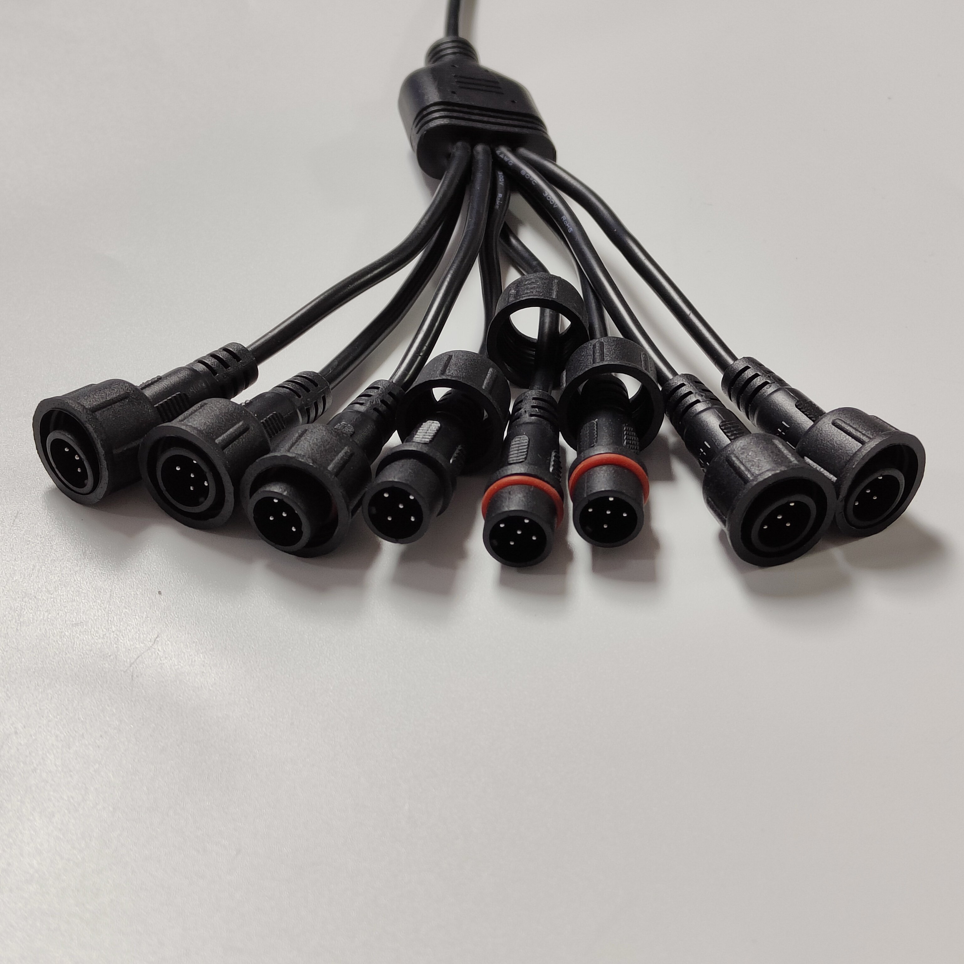 Kingshowstar 5Pins Splitters For Rock Lights Wheel Lights ATV LED Lights 1-2/1-4/1-6/1-8 Splitter Wires