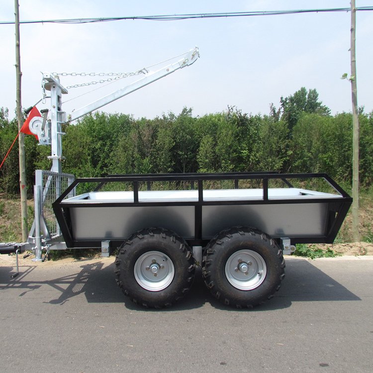 High-Capacity Outdoor Garden Atv Dump Trailer Cart Farm Atv Trailer Kits Forest Trailer