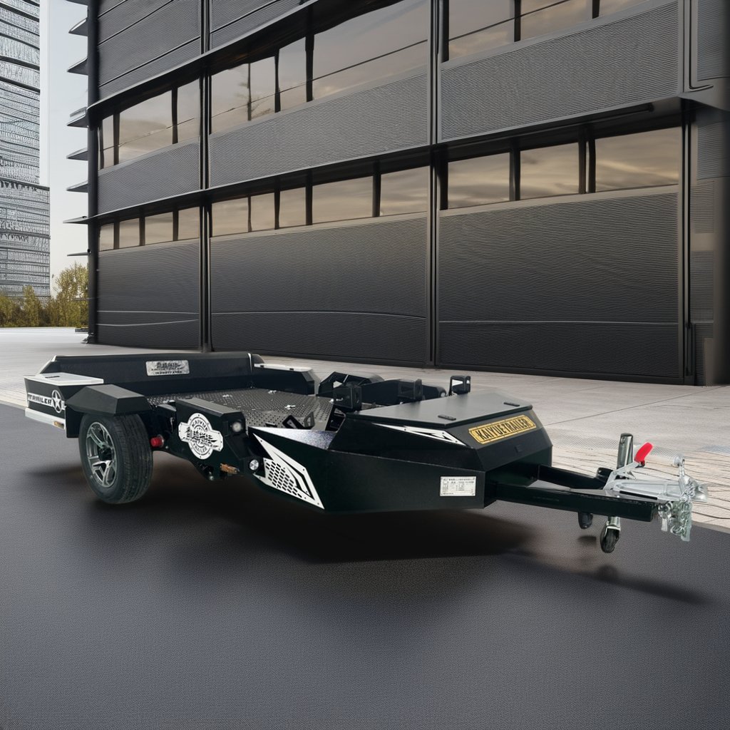 A trailer that can carry ATVs and motorcycles Electric lift trailer