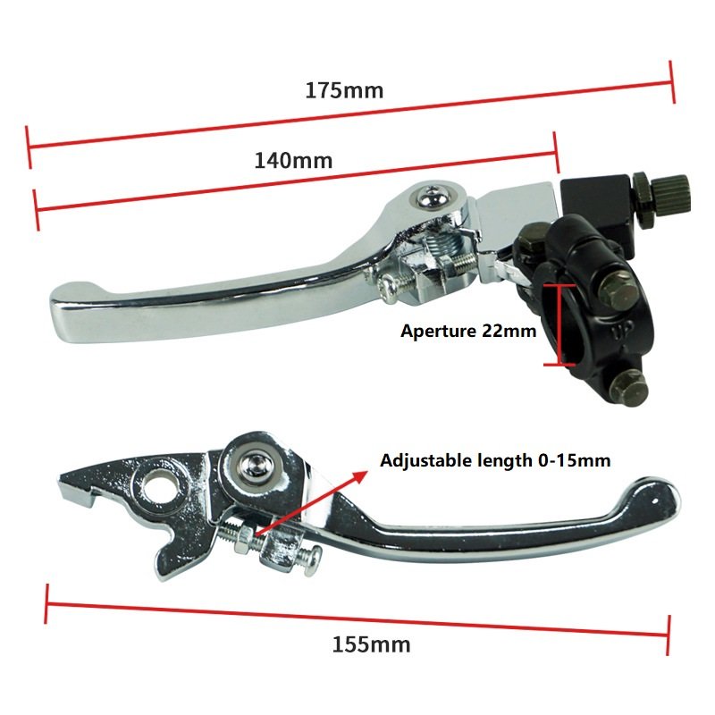 Adjustable Folding Handle Horn for CRF KLX BBR Motorcycles ATV Modification Accessories Premium Brake Levers