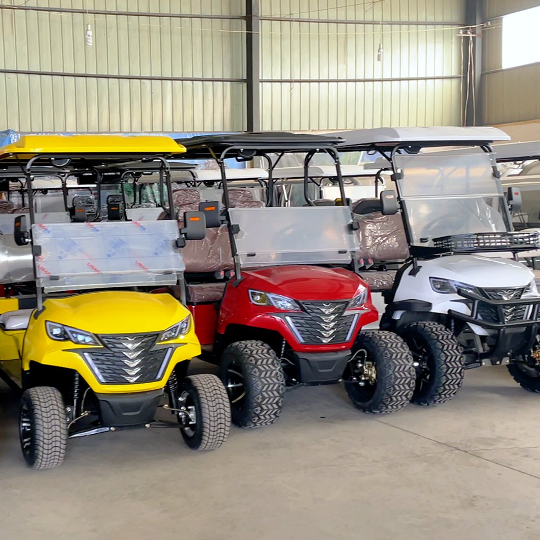 Lead battery Suitable 4x4 atv Sightseeing Bus Club Car 6 Seat Wheel Lithium Battery Electric Golf Cart For Sale