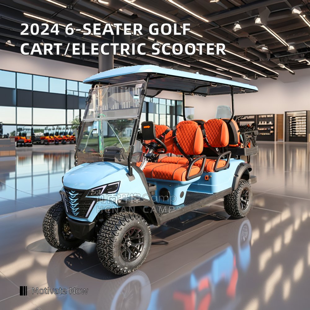 ATV 6 seats electric off road golf carts 48 V/60 V 115 AH lithium battery support customization DOT snow pass buggy
