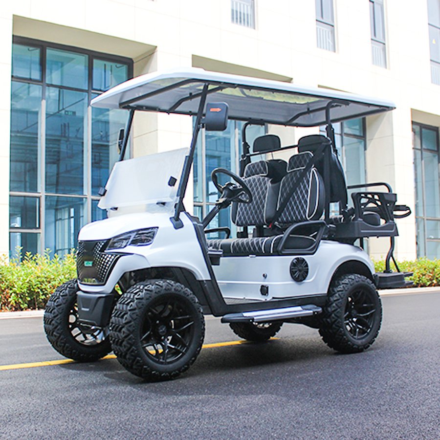4 Person 72v Electric Lifted 2+2 Club Golf Cart Off Road Buggy With Lithium Battery