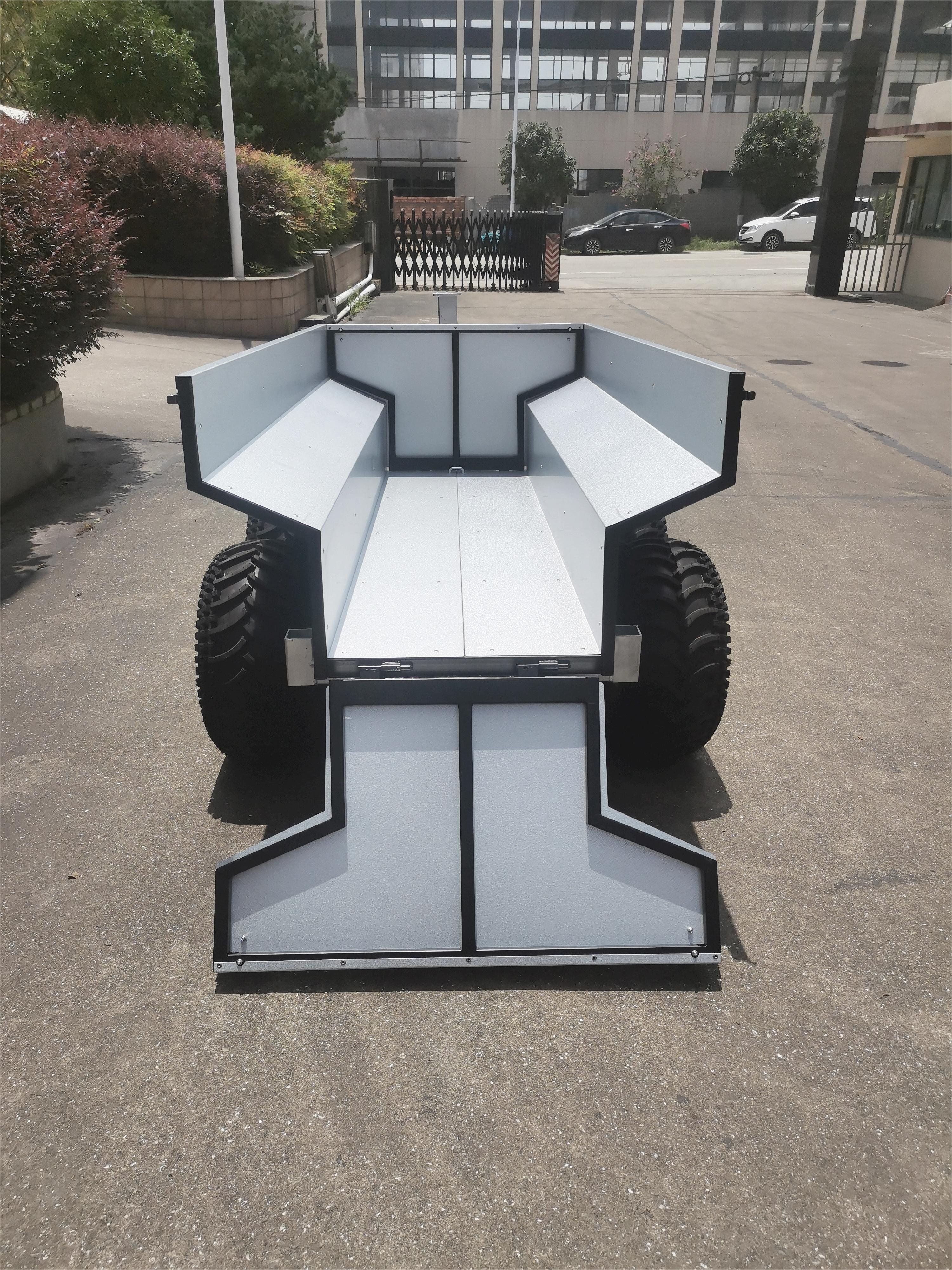 China LONKA ATV transport machines box farm trailer ATV 4 wheels trailer ATV timber dump trailer