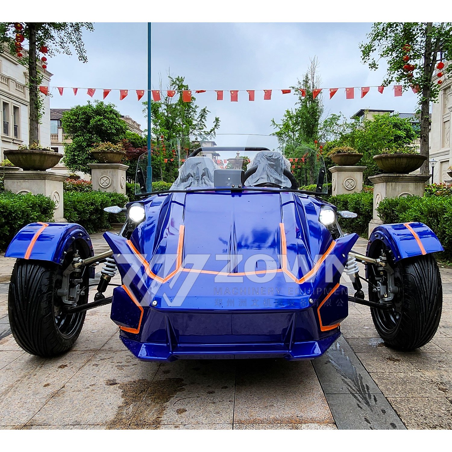 ZTR inverted three wheeled beach bike 250CC water-cooled off-road motorcycle Sports Car steering wheel drift Car go Cart