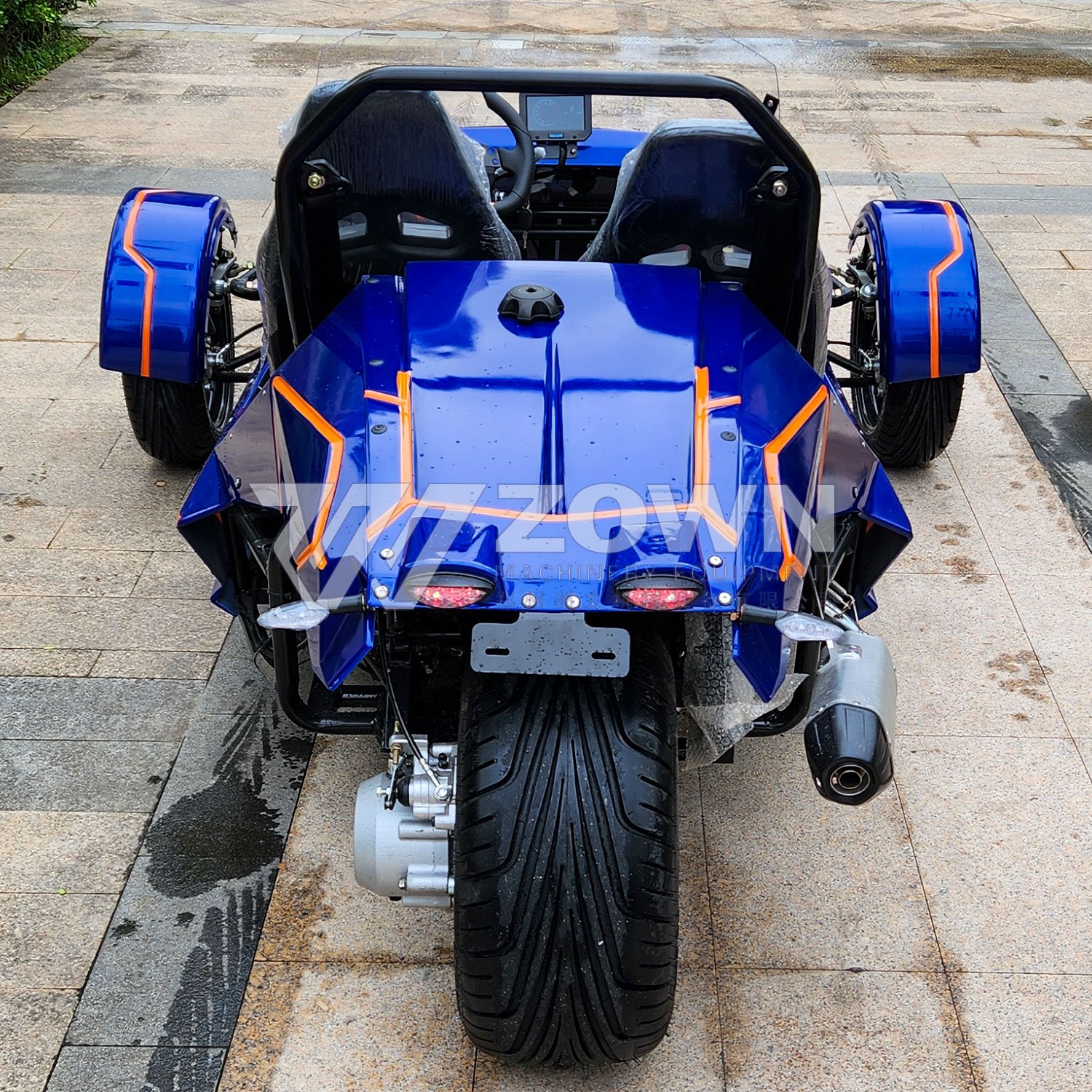 ZTR inverted three wheeled beach bike 250CC water-cooled off-road motorcycle Sports Car steering wheel drift Car go Cart
