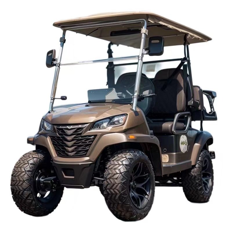 New Fashion Comfortable Large Golf Cart 4 Seater Black Golf Carts For Sale