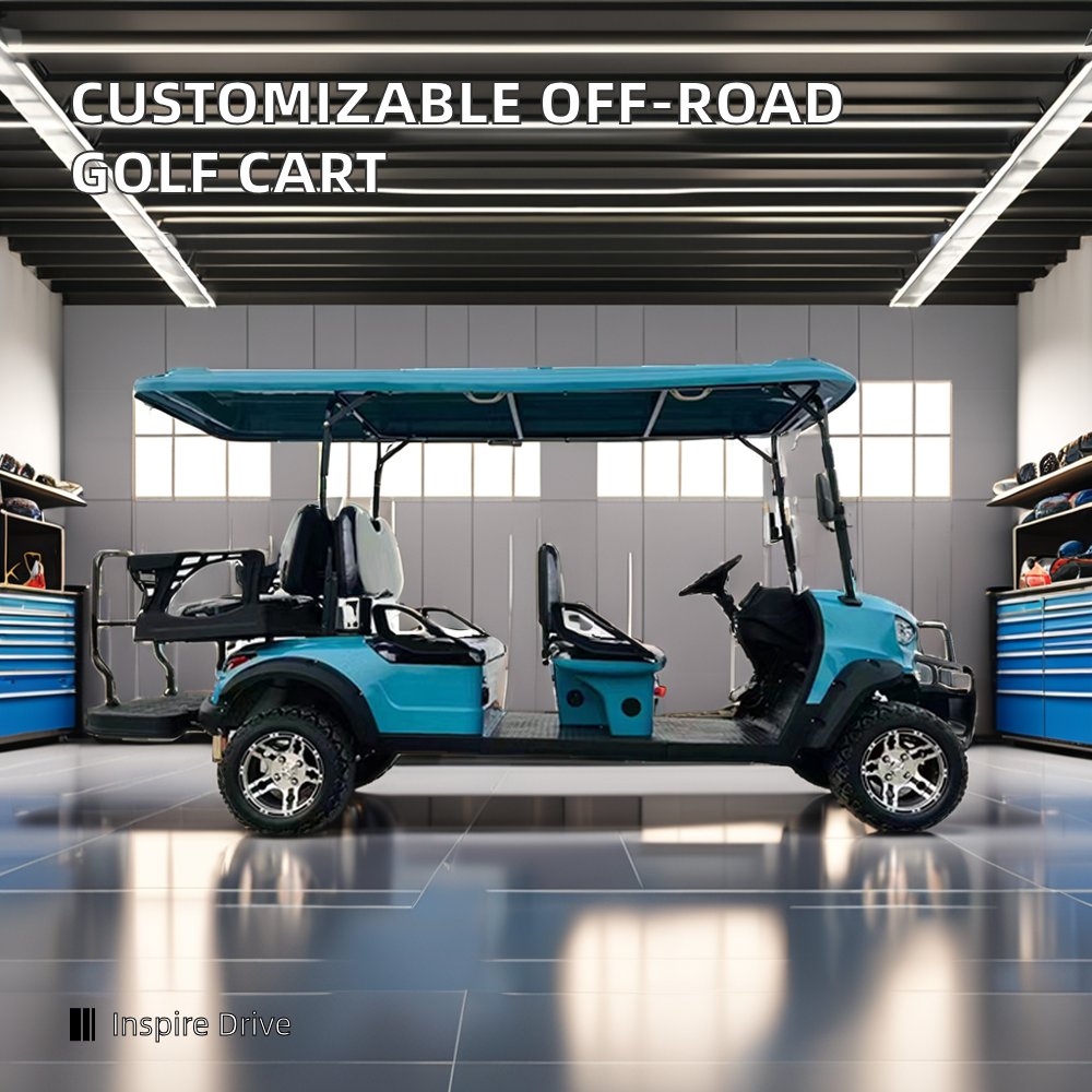 Canton Fair Exhibitors 6 Seater 48V115AH Lithium Battery Electric Golf Cart Street Legal Buggy with CE DOT Certification