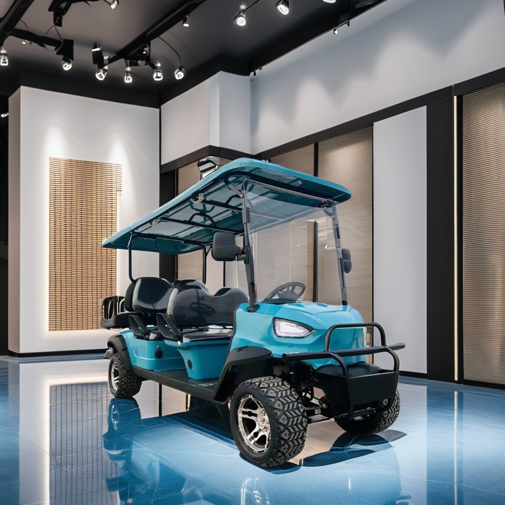 Canton Fair Exhibitors 6 Seater 48V115AH Lithium Battery Electric Golf Cart Street Legal Buggy with CE DOT Certification
