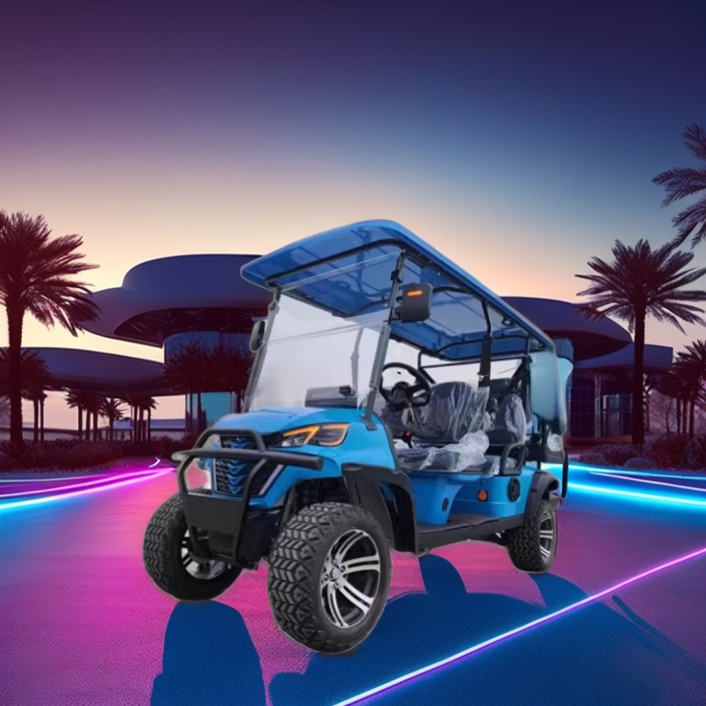 Canton Fair Exhibitors 6 Seater 48V115AH Lithium Battery Electric Golf Cart Street Legal Buggy with CE DOT Certification