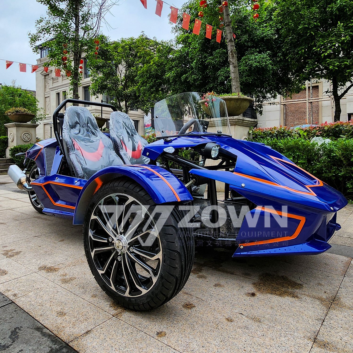 Three Wheels Drive Motorcycle High Speed Ztr Trike Roadster with Battery Electric Racing ATV Cart