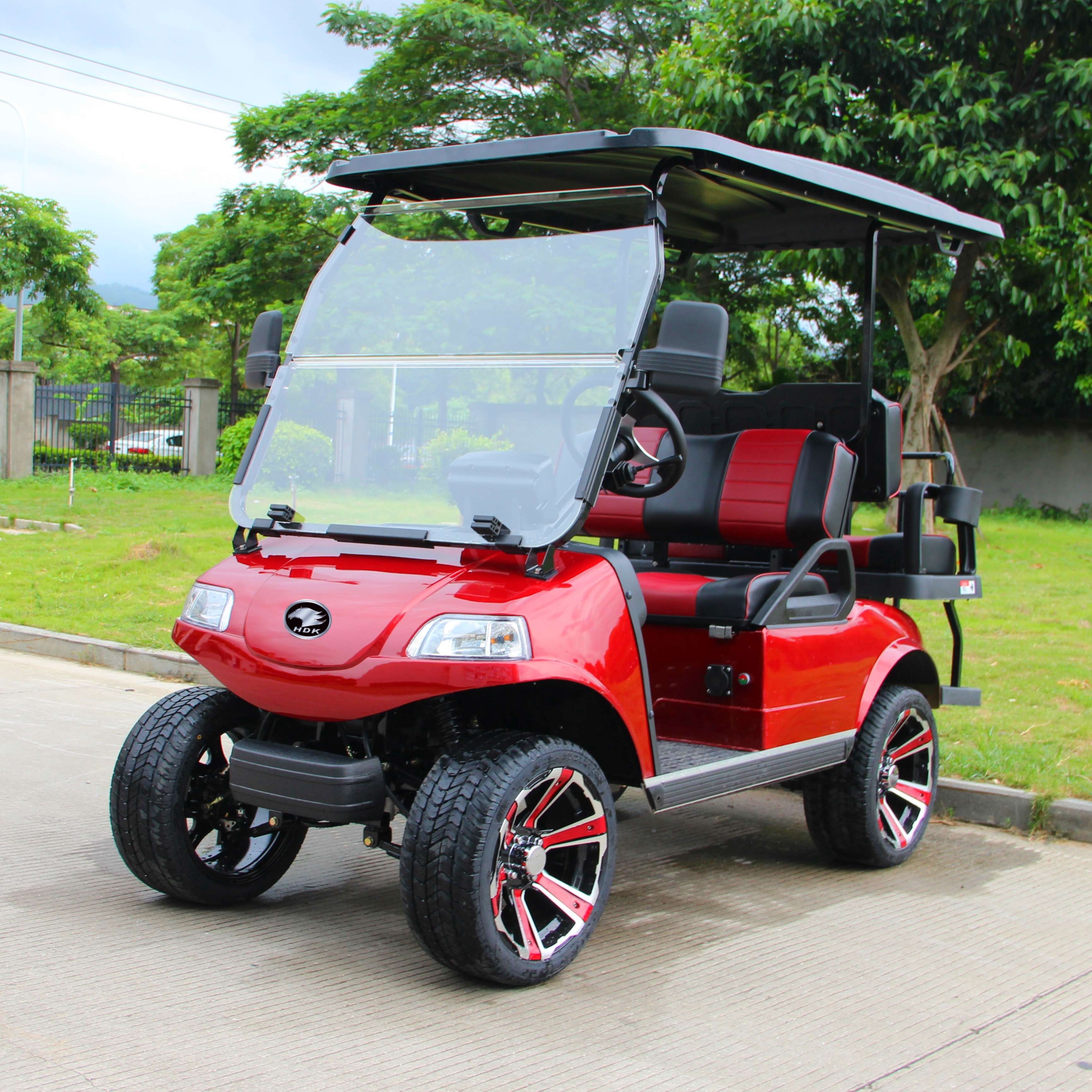 HDK Luxury 4 seats New Electric 48V EEC Manufacturer Factory Off-road Cheap 4 Seater CE Electric Golf Cart Car Price
