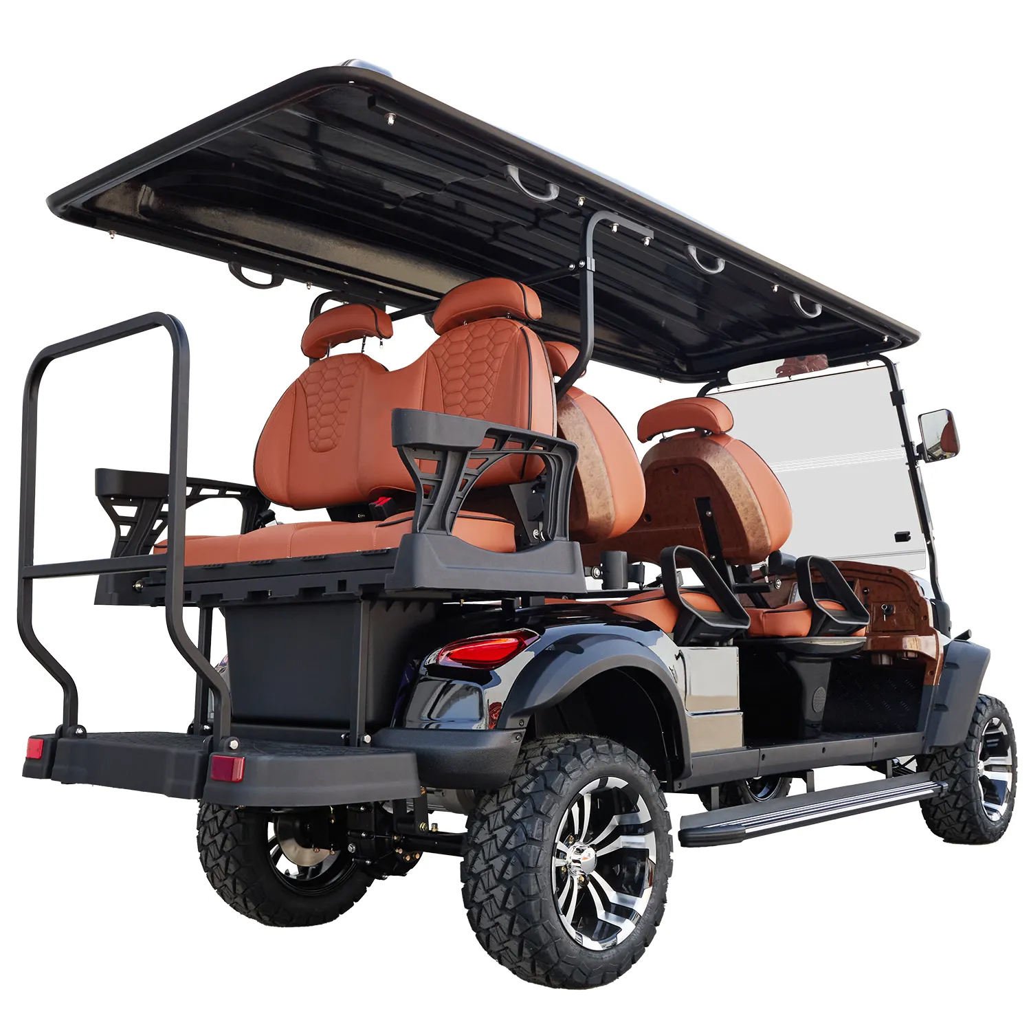 Customised Electric Golf Cart 4+2 6 Seater Club Car Electric Sightseeing Car For Hotel Villa Garden