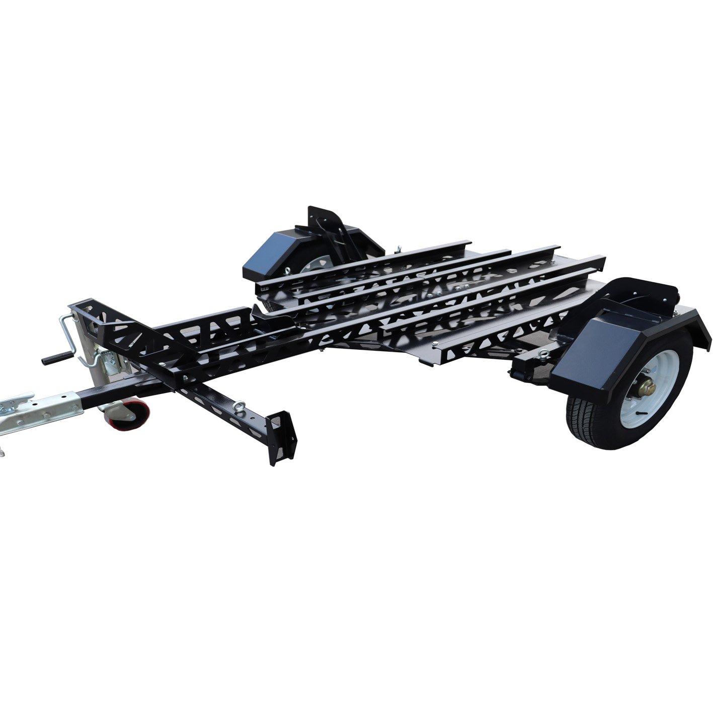 Wholesale Small ATV Trailer OEM Customized Steel Motorcycle Trailer Folding Small Motorcycle Trailer