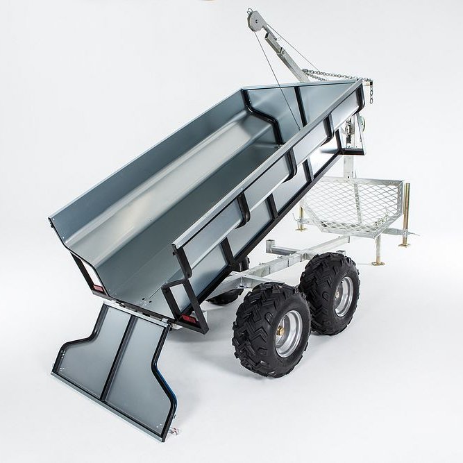 1000 Lbs dump trailer Farm Log Loader Atv Timber Trailer Farm Tractor Heavy duty garden trailer lawn dumping ste