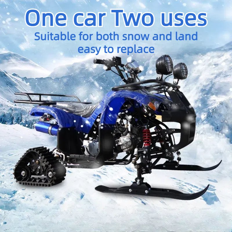 ATV Beach Car Four Wheel Snowmobile Snow Off-road Beach Car Four Wheel Track Sled Motorcycle Sled