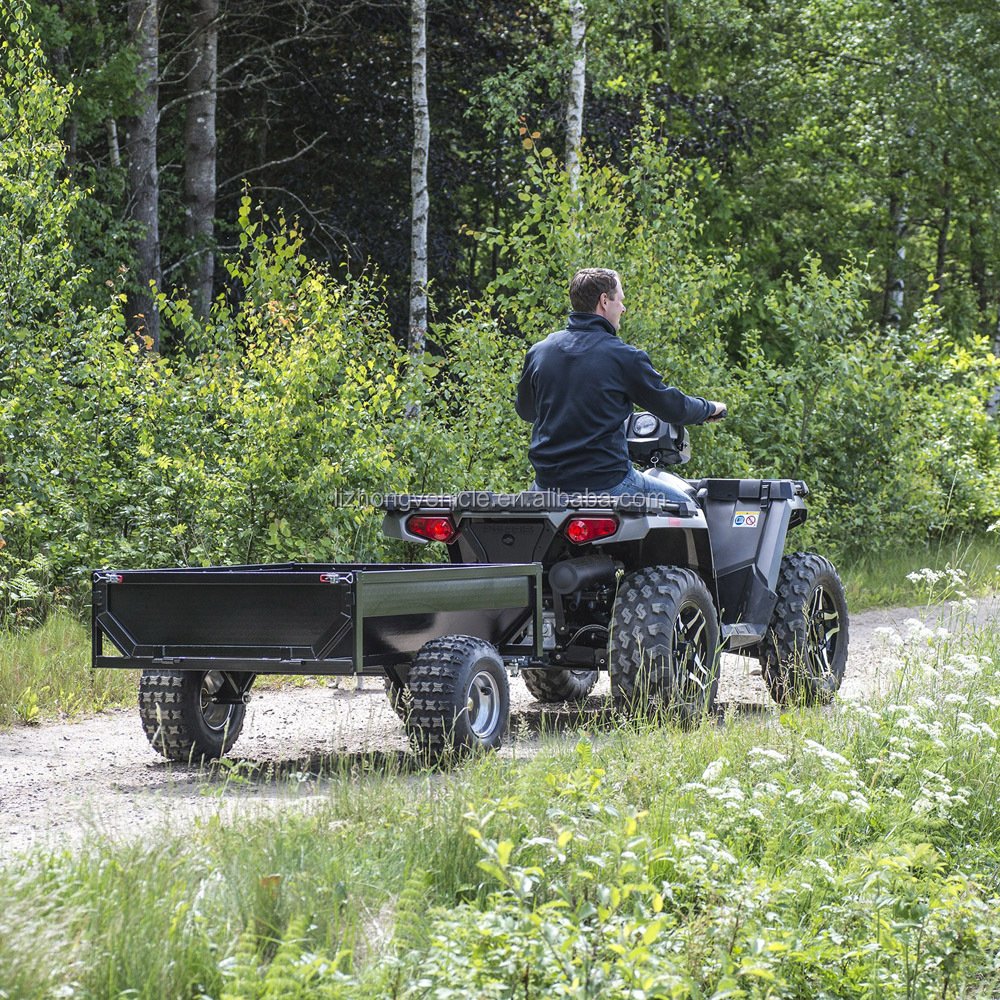 Completely welded Powder coated plate atv farm trailer,box trailer,single axle trailer