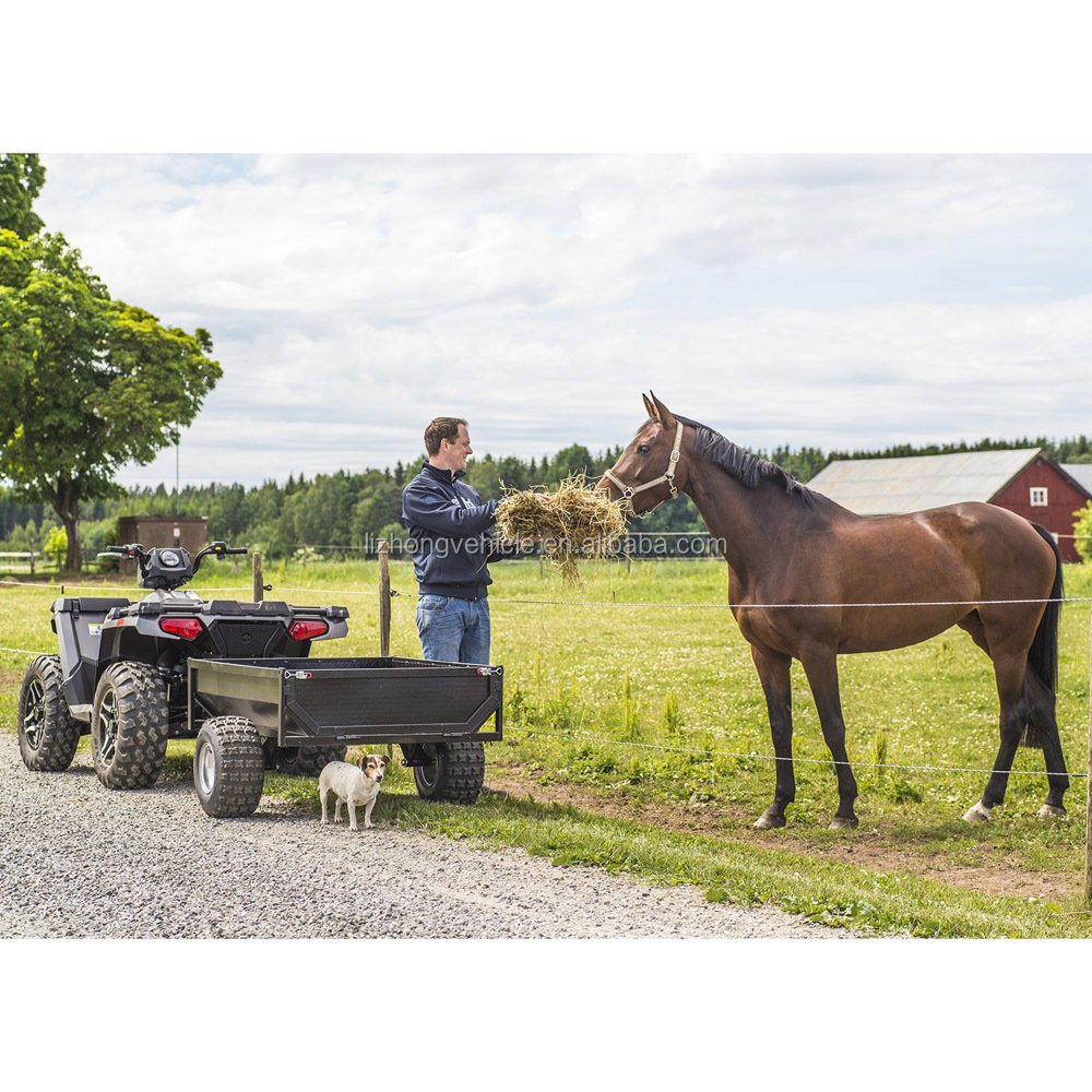 Completely welded Powder coated plate atv farm trailer,box trailer,single axle trailer