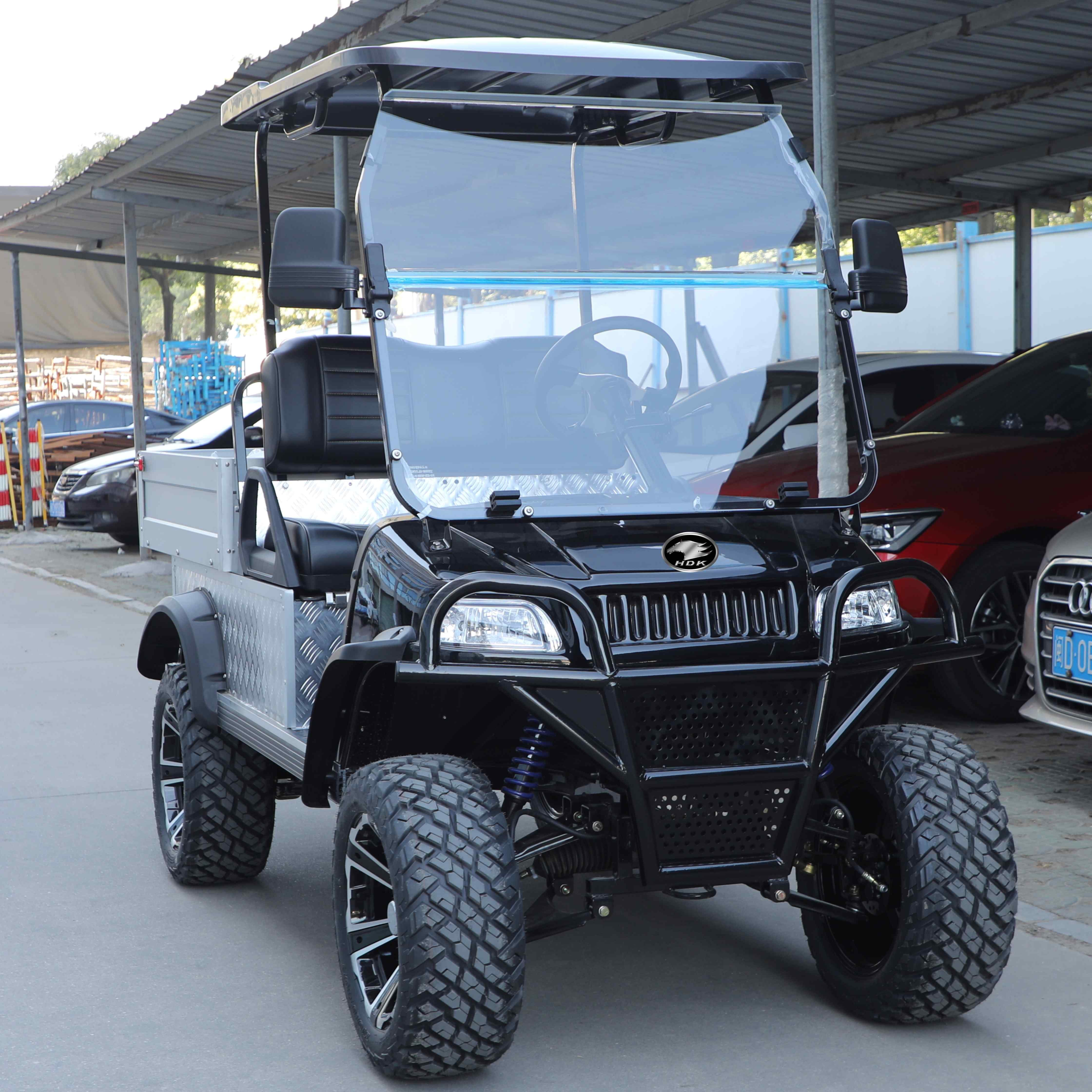 New Energy HDK Off Road Buggy Utility Vehicle for Sale Pick up Truck Lifted Transport Scooter Electric Cart Cargo Box UTV 48V