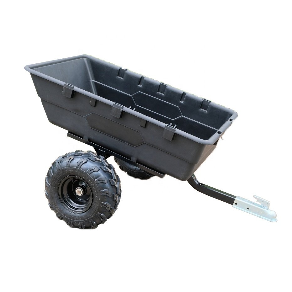 Outdoor Utility Lawn Farm All-Terrain Dump Transpotaion ATV Wood Trailer Heavy Duty Motorcycle Tow-Behind ATV Wagon