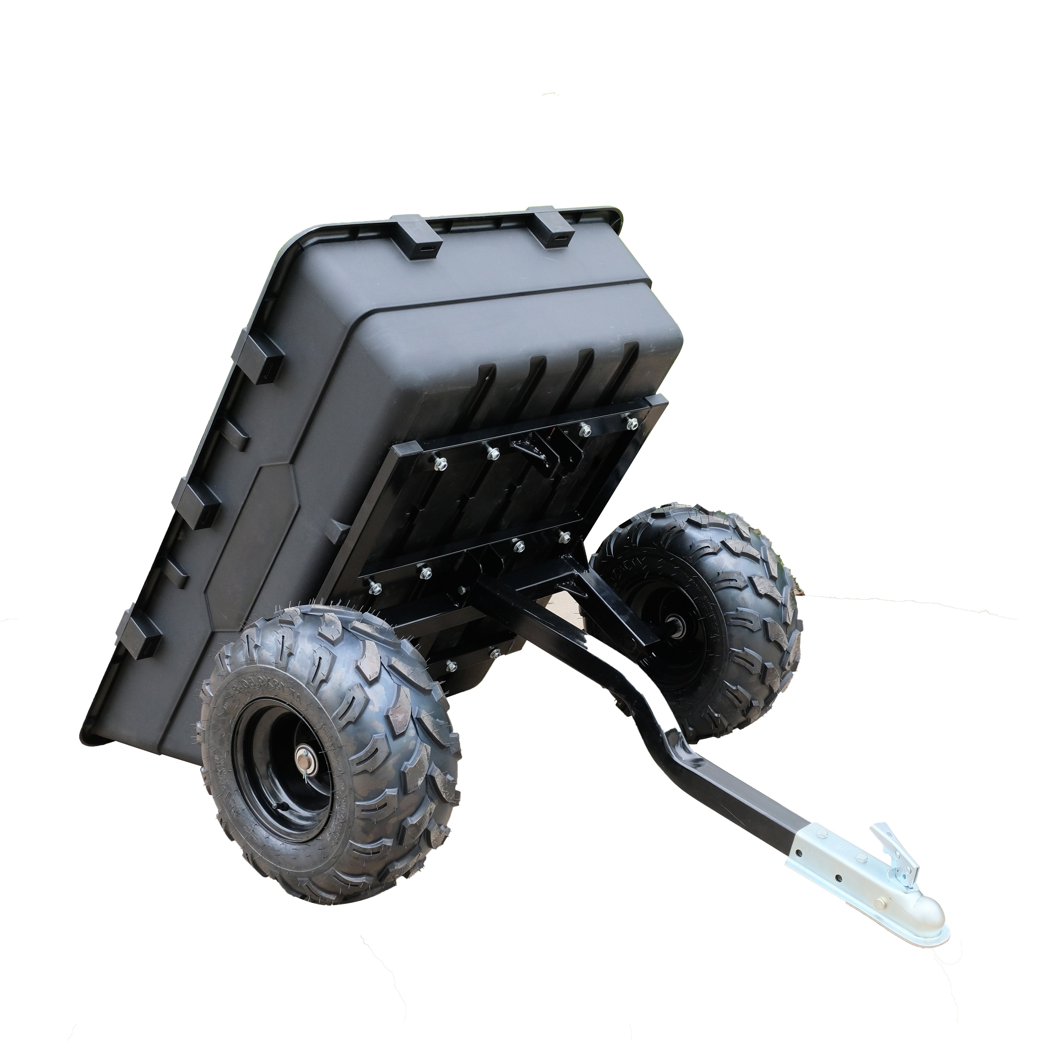 Outdoor Utility Lawn Farm All-Terrain Dump Transpotaion ATV Wood Trailer Heavy Duty Motorcycle Tow-Behind ATV Wagon