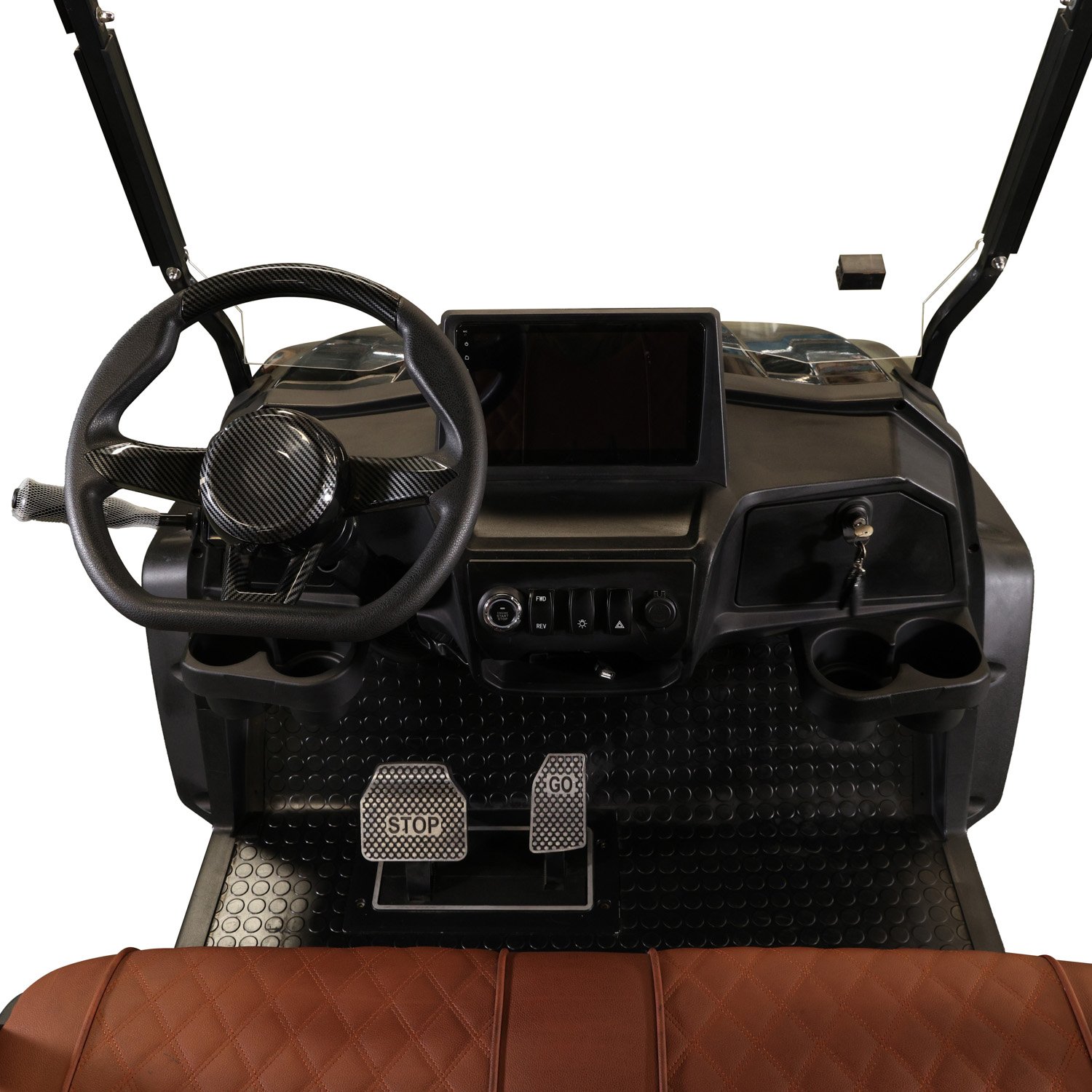 2-6 Seat Luxury 72V Electric Utility Golf Buggy 5KW Motor Metal 4 Seater Sightseeing Cart with Golf Cart Parts
