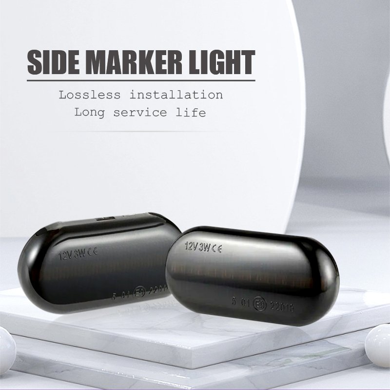 Sequential Smoked Dynamic Flowing LED Side Marker Indicator Light for Renault clio espace Kangoo Laguan megane