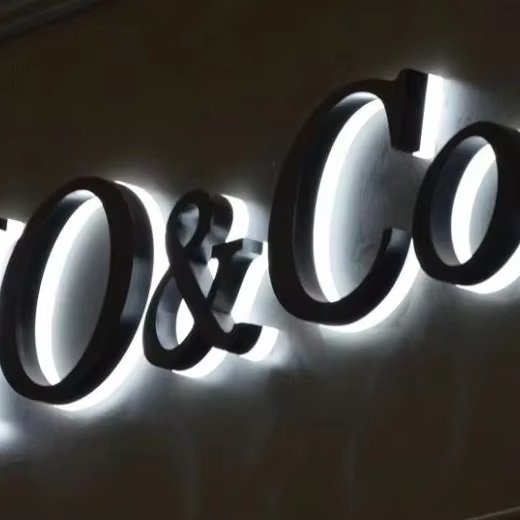 Pled Metal Wall Letters Gold 3d Stainless Steel Signs Backlit Sign Channel Letter Led Signs for Business