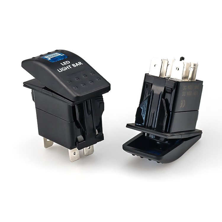 Best-selling Car RV Yacht Bus Bus Conversion Switch Boat Type Switch Double Lights Warped Board Boat Type Switch