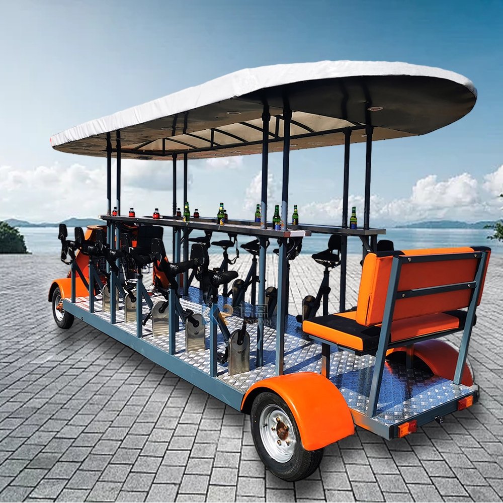 Leisure Sightseeing Special City Bus 15 Passenger Electric Party Beer Bike for Passengers